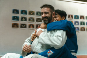 Beginner Brazilian jiu-jitsu class drilling safely at SBG Calgary