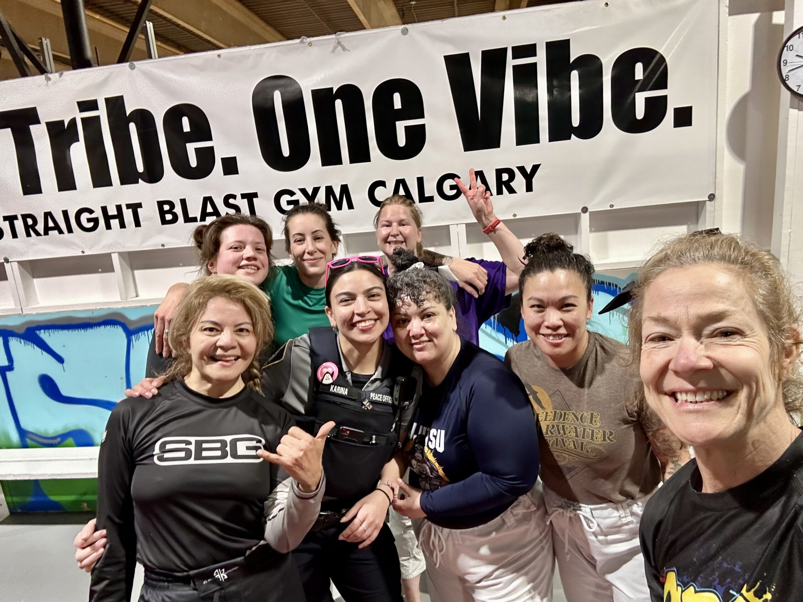 Women training BJJ safely at Straight Blast Gym Calgary