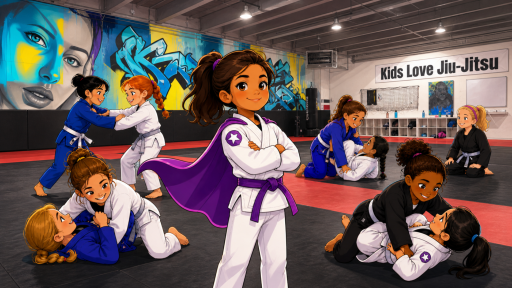 Girls training BJJ at Straight Blast Gym Calgary
